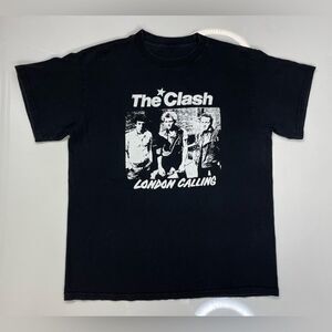 The Clash London Calling Graphic T-shirt Women Medium Black Short Sleeve Music